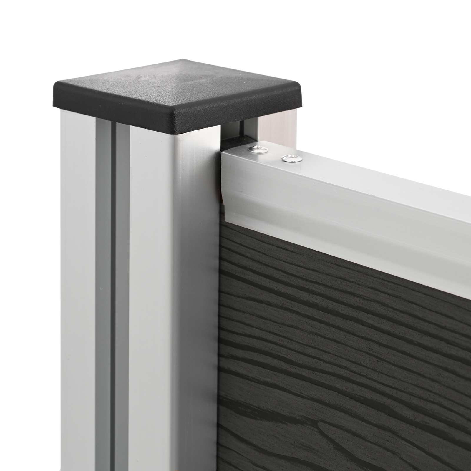 Ograda za kante za smeće Siva 161 x 85 x 115 cm Aluminij i WPC