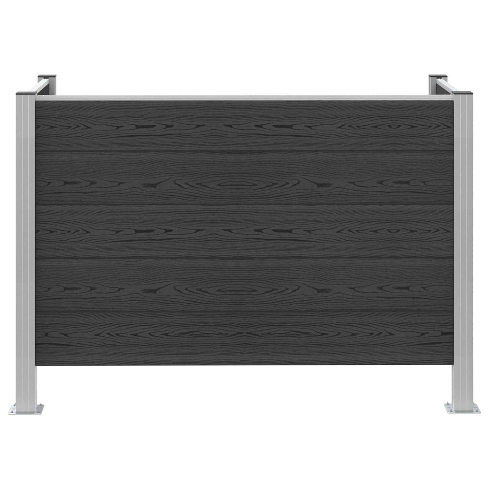 Ograda za kante za smeće Siva 161 x 85 x 115 cm Aluminij i WPC
