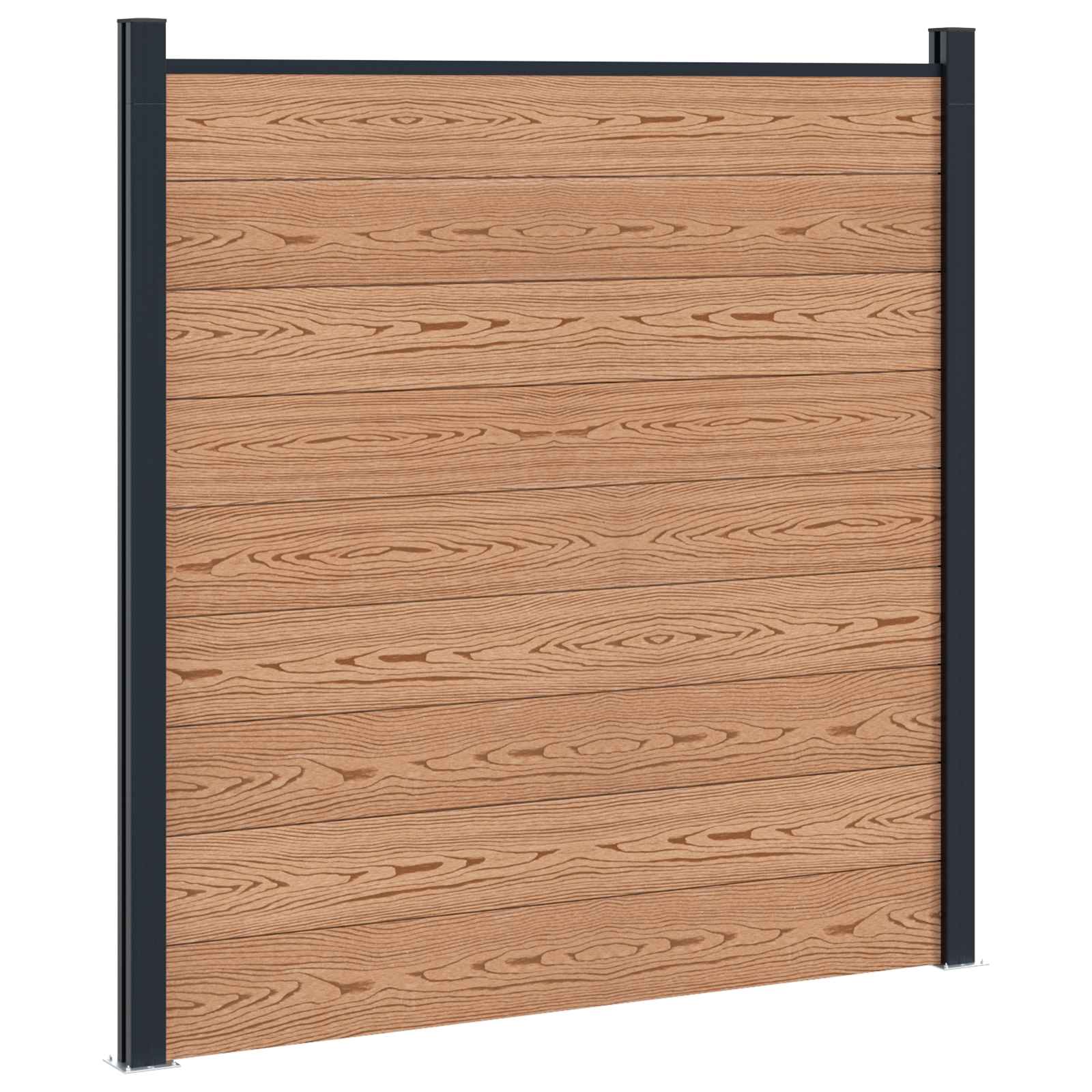 Panel ograde 10 pcs WPC i aluminij Smeđa