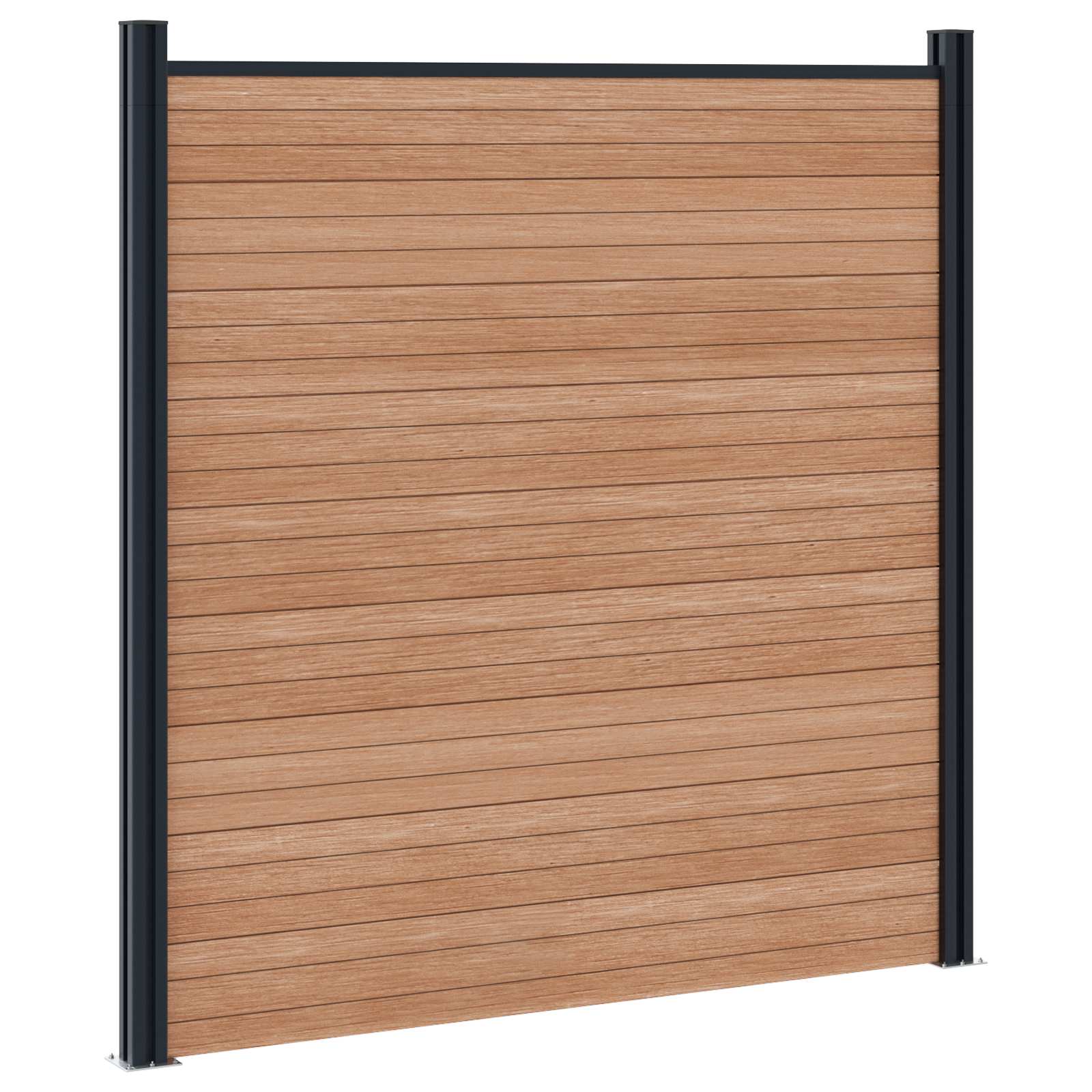Panel ograde 8 pcs WPC i aluminij Smeđa
