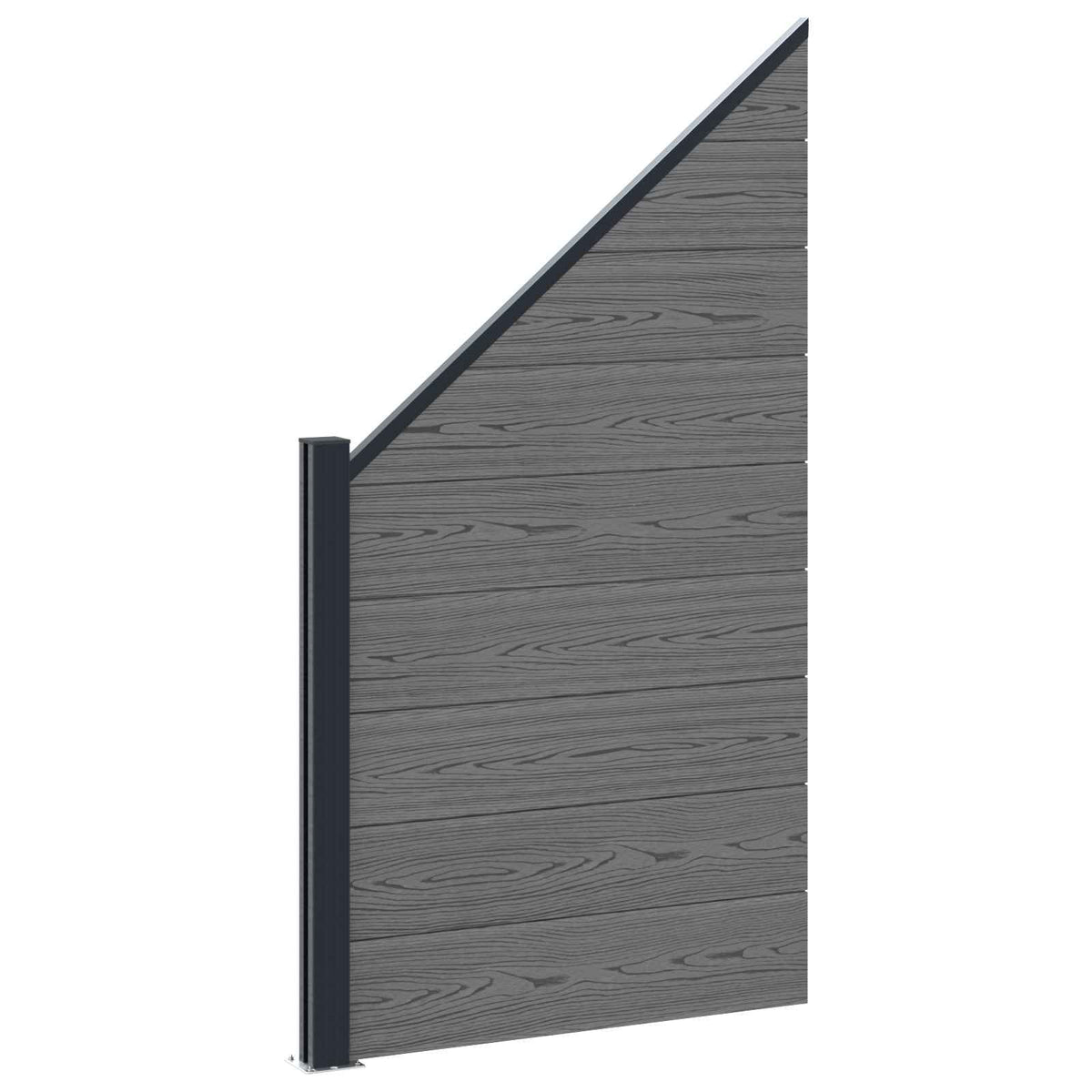 Set ograde 1311 x 186 cm WPC i aluminij Siva