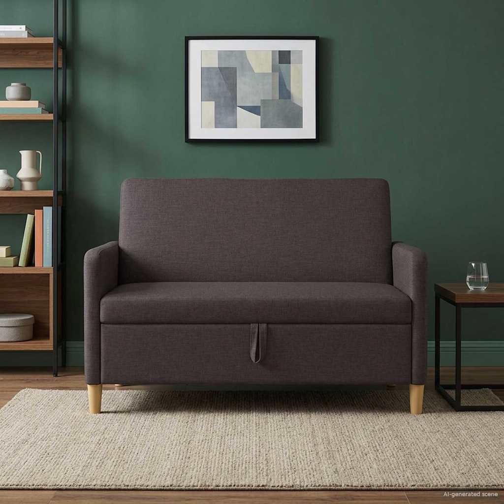 Sofa s pohranom Tamno smeđa 122 x 78 x 87 cm Poliester
