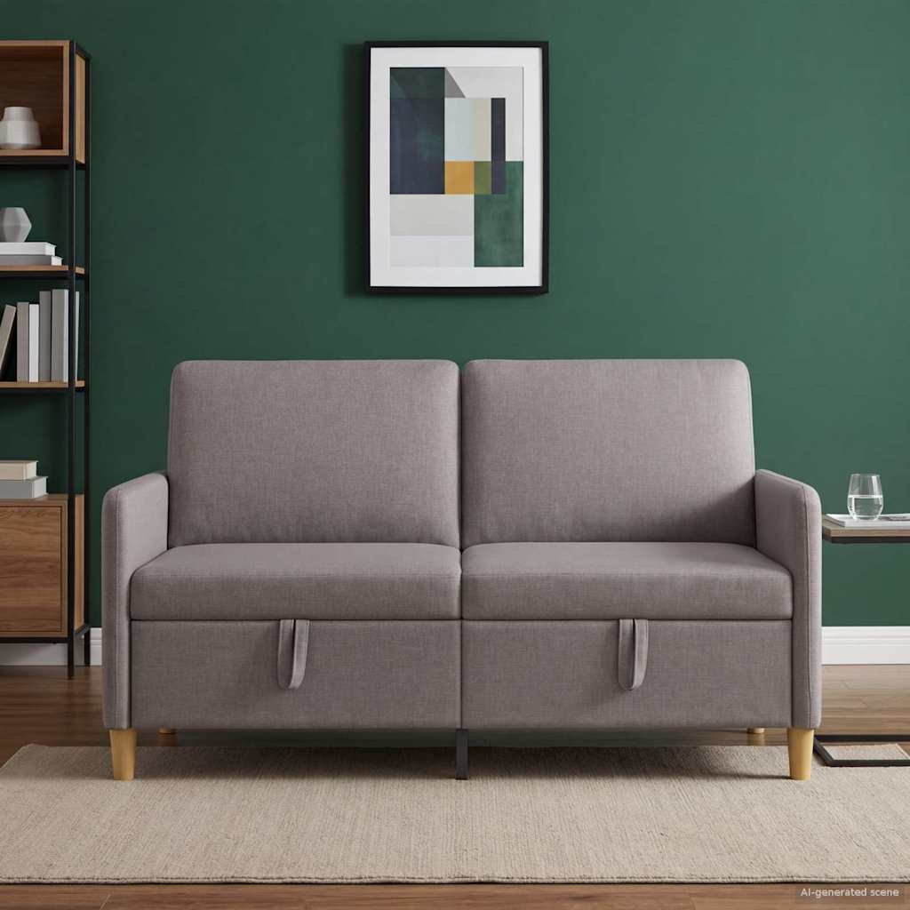 Sofa s pohranom Sivosmeđa 152 x 78 x 87 cm Poliester