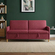 Sofa s pohranom Vinska crvena 192 x 78 x 87 cm Poliester