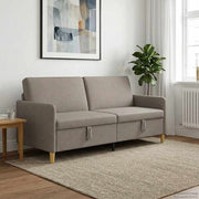 Sofa s pohranom Sivosmeđa 192 x 78 x 87 cm Poliester
