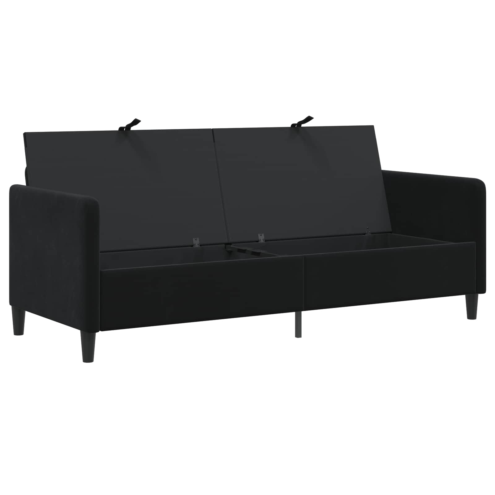 Sofa s pohranom Crna 192 x 78 x 87 cm Poliester