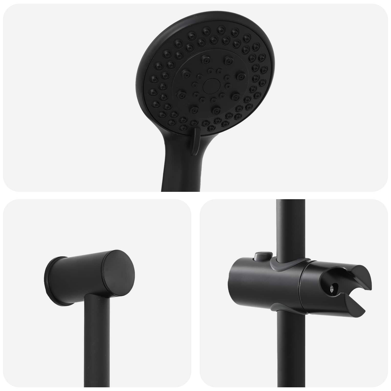 Set sustava za tuš Crna 101 cm Nehrđajući čelik