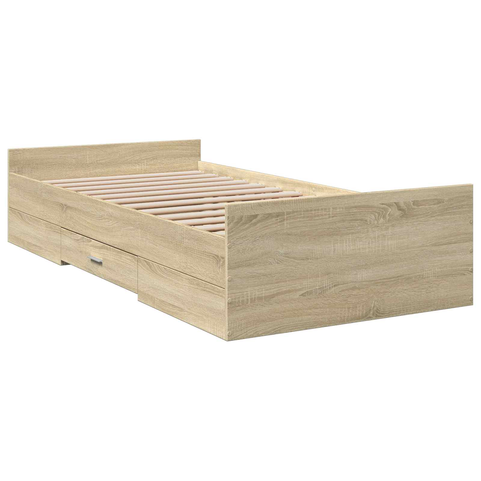 Okvir kreveta s pohranom s ladicama Hrast sonoma 80 x 200 cm