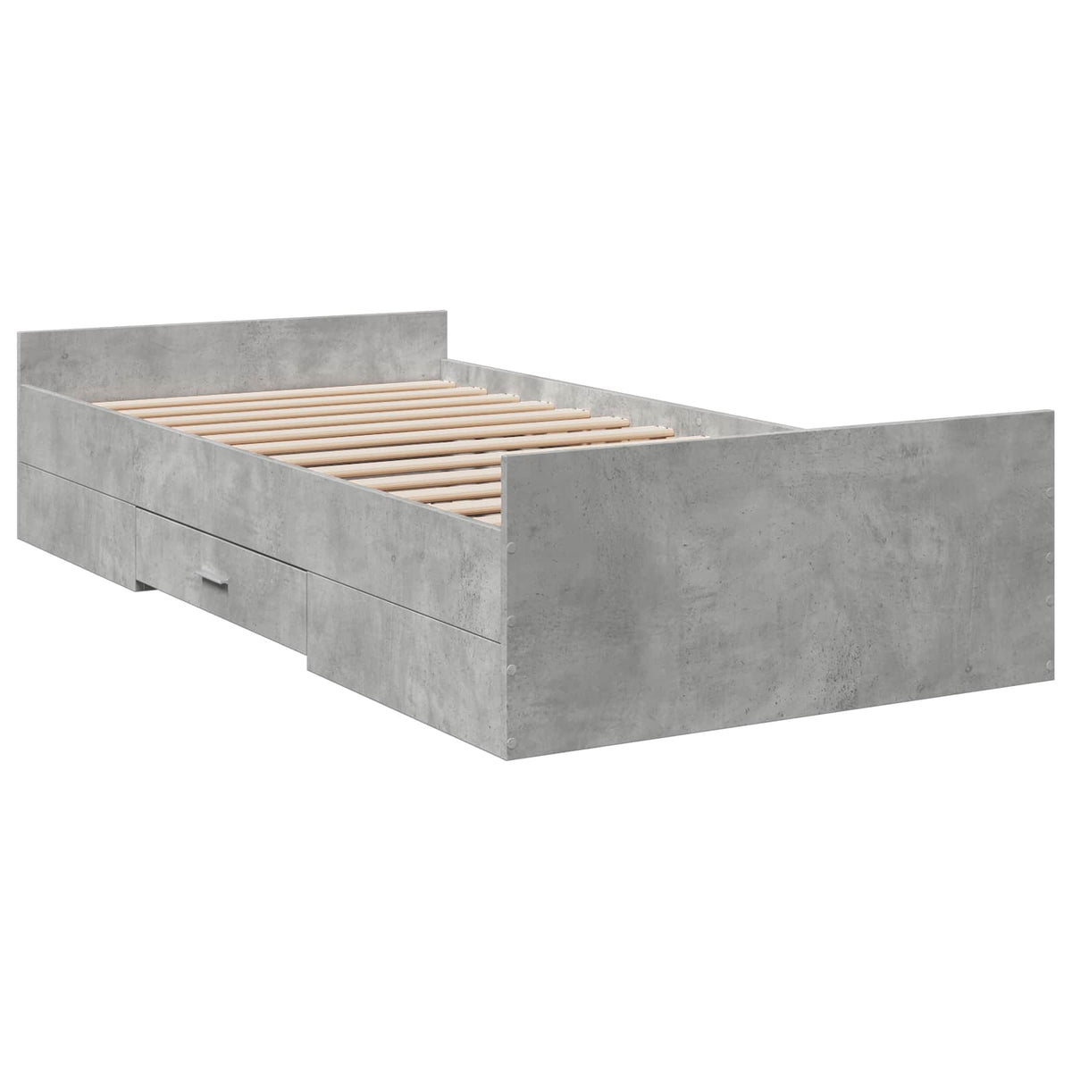 Okvir kreveta s pohranom s ladicama Betonska siva 80 x 200 cm