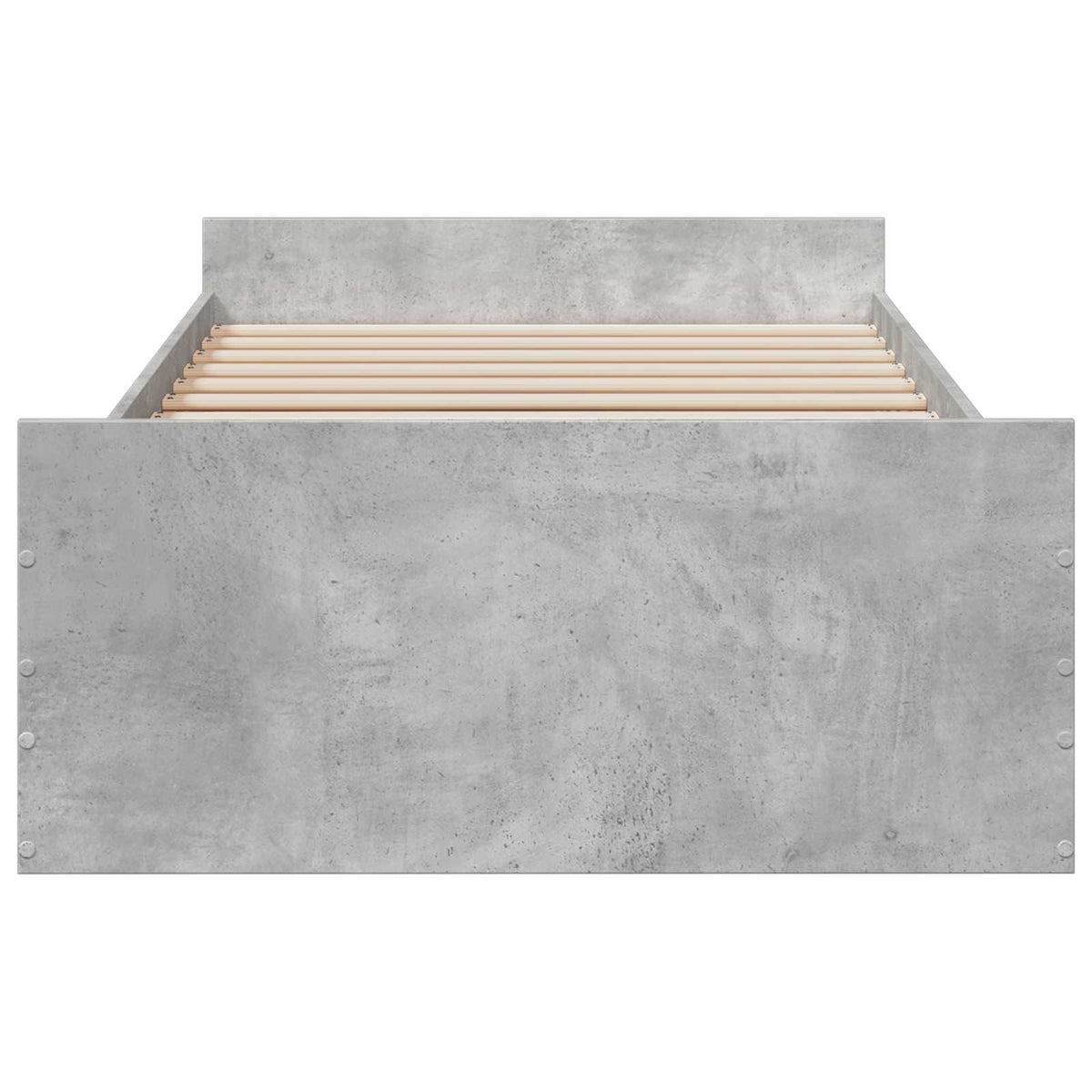 Okvir kreveta s pohranom s ladicama Betonska siva 80 x 200 cm