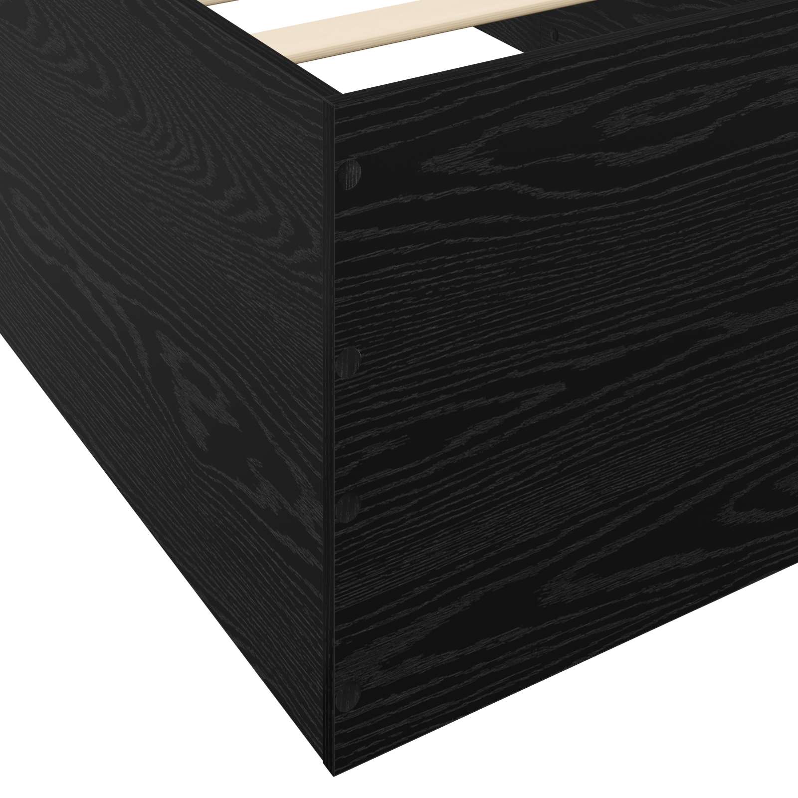 Okvir kreveta za pod Crni hrast 80 x 200 cm Konstruirano drvo