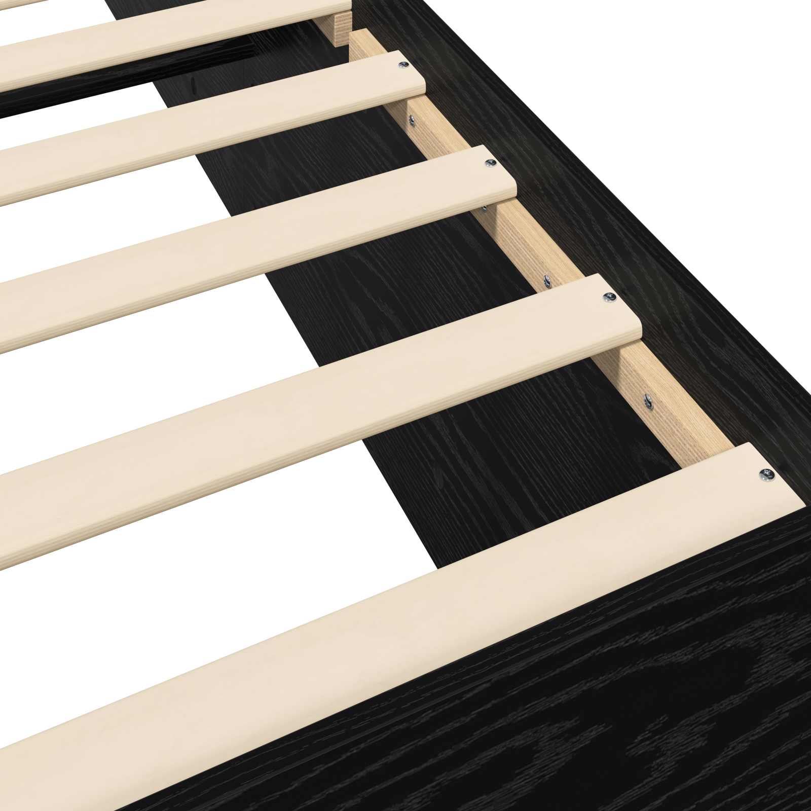 Okvir kreveta za pod Crni hrast 80 x 200 cm Konstruirano drvo