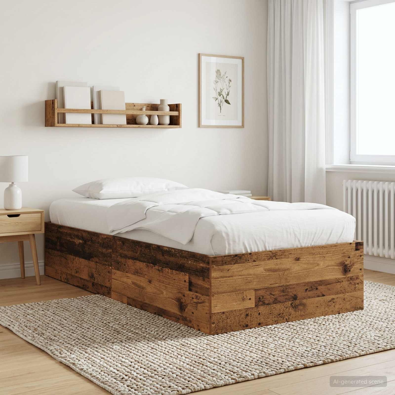Okvir kreveta za pod Staro drvo 80 x 200 cm Konstruirano drvo