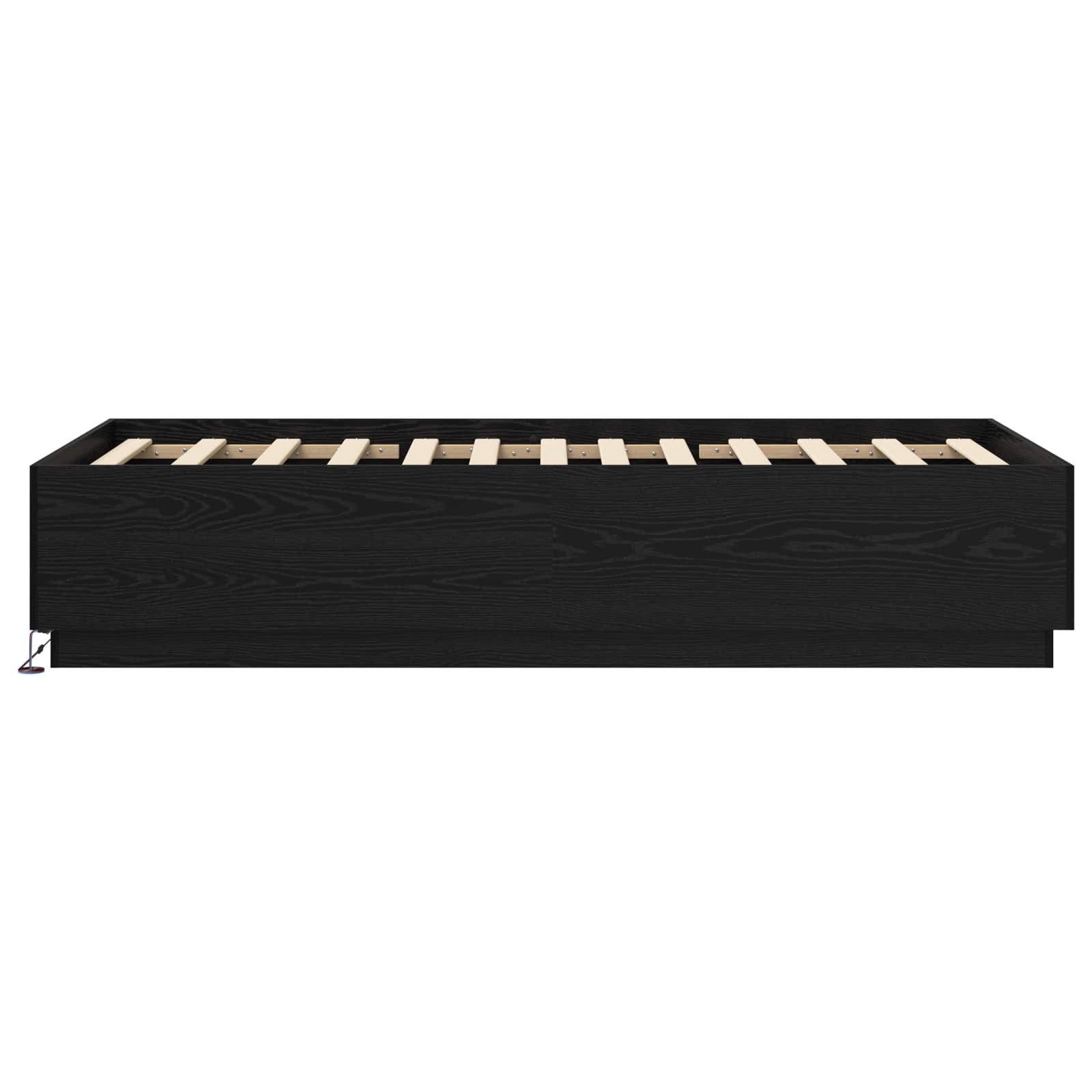 Krevetna konstrukcija s LED svjetlom Crni hrast 80 x 200 cm