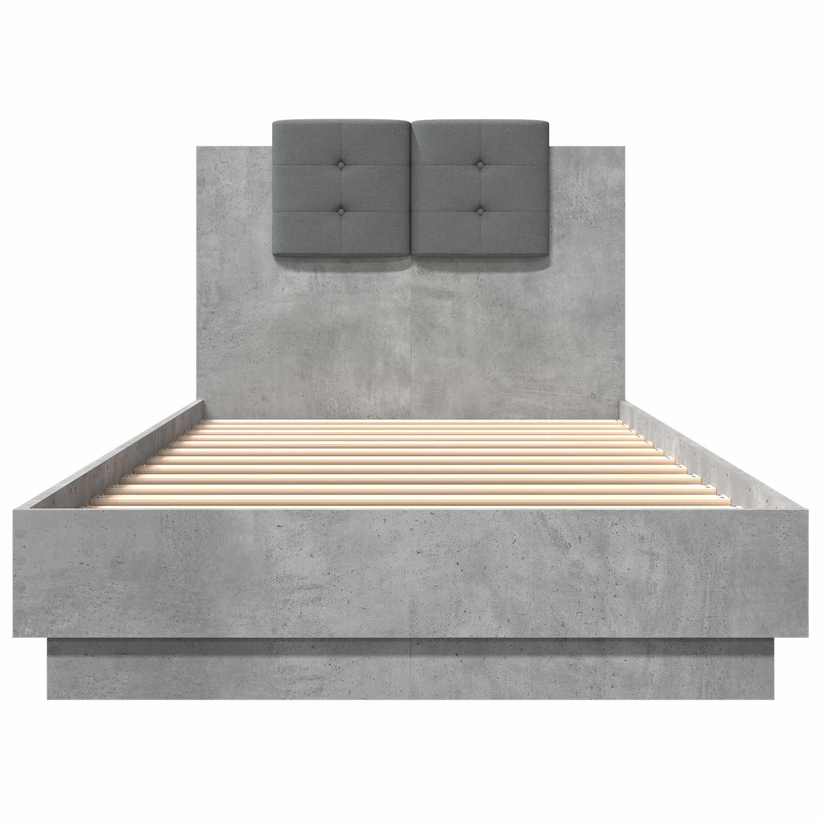 Okvir kreveta s uzglavljem Betonska siva 80 x 200 cm