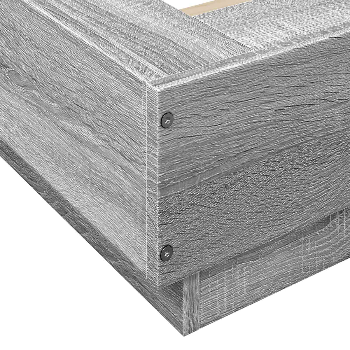 Krevetna konstrukcija s LED svjetlom Siva Sonoma 80 x 200 cm