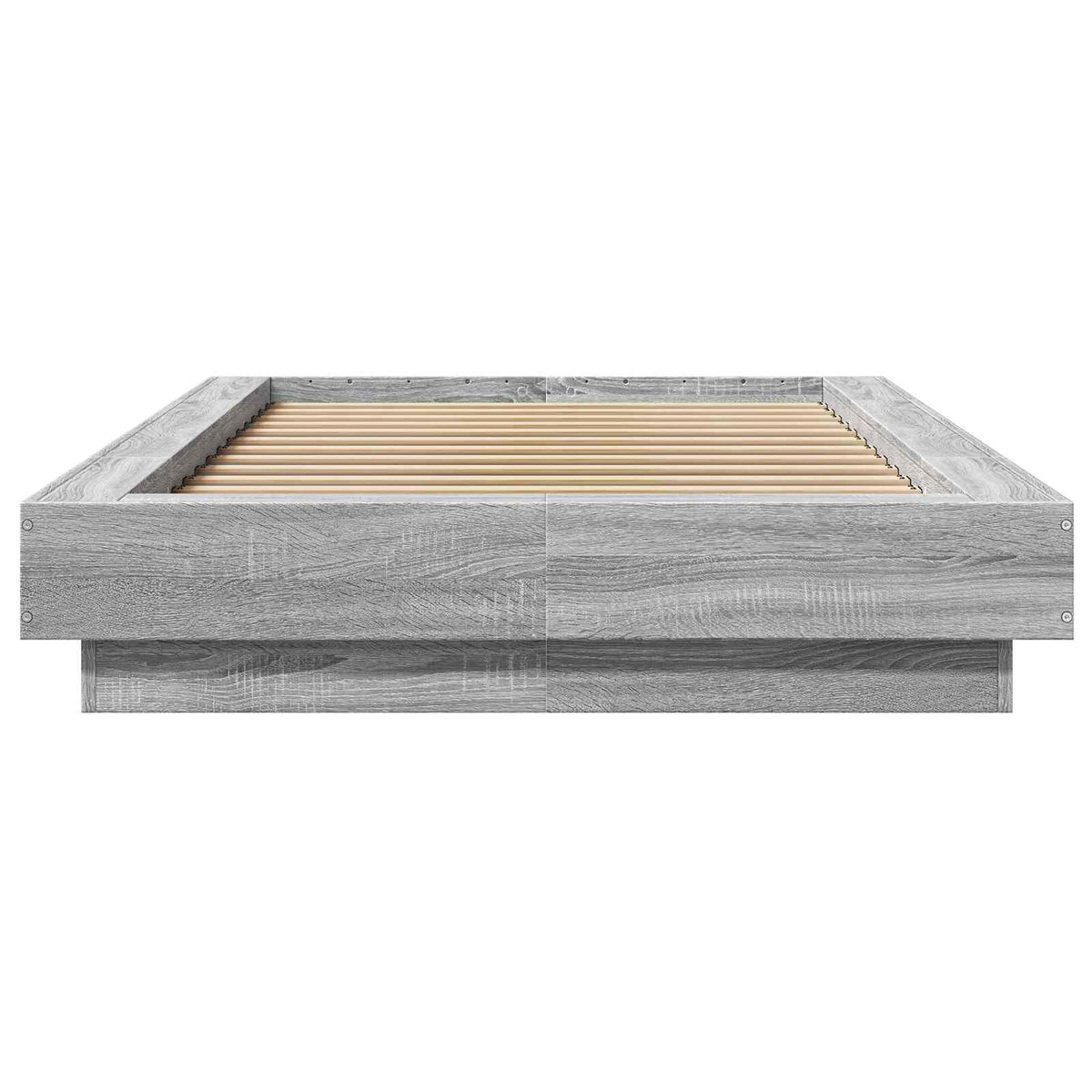 Krevetna konstrukcija s LED svjetlom Siva Sonoma 80 x 200 cm