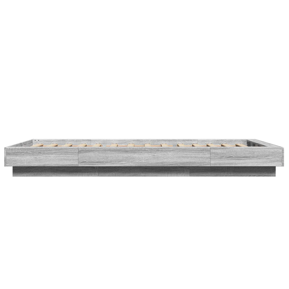 Krevetna konstrukcija s LED svjetlom Siva Sonoma 80 x 200 cm