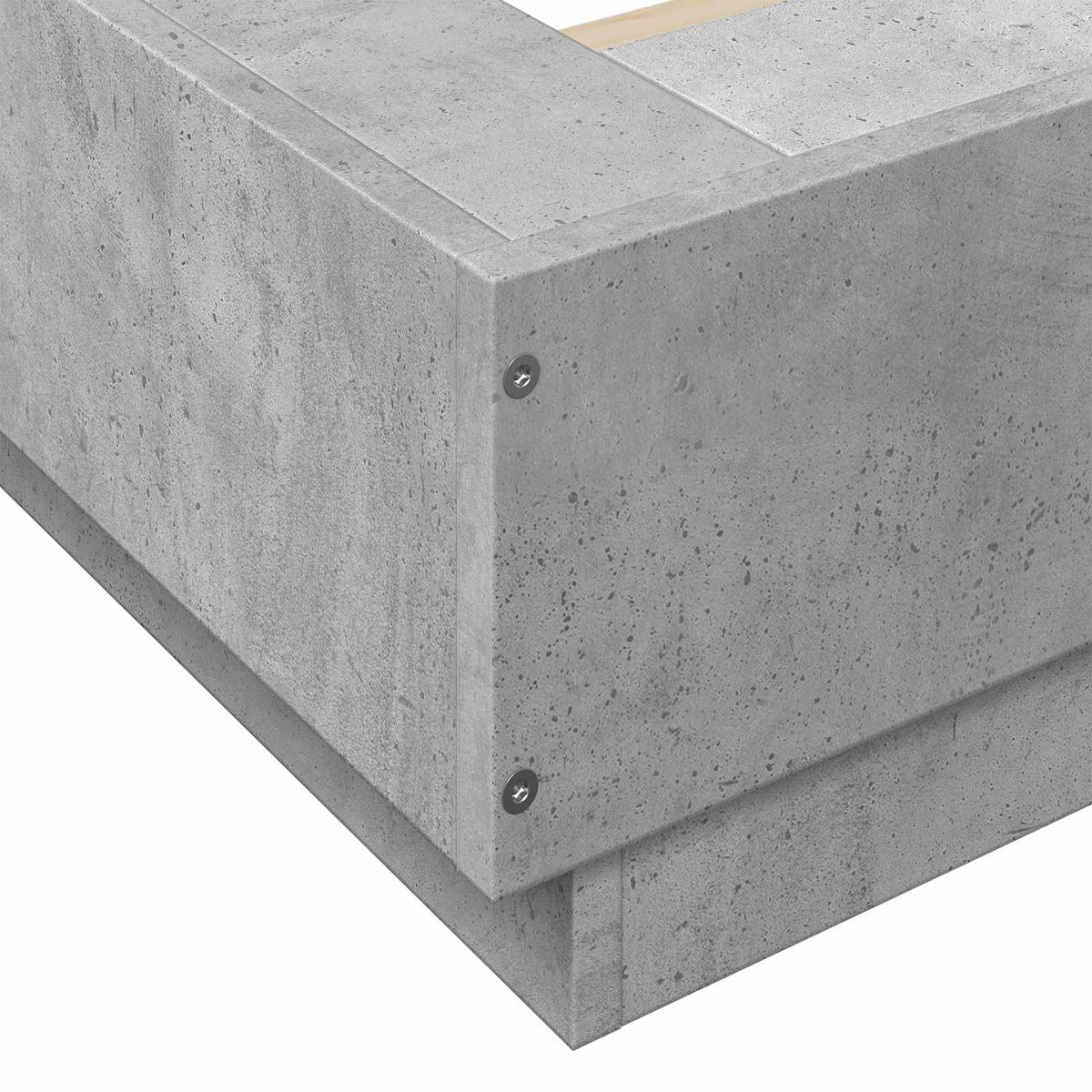Krevetna konstrukcija s LED svjetlom Betonska siva 80 x 200 cm