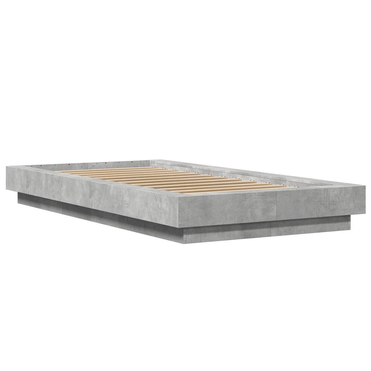 Krevetna konstrukcija s LED svjetlom Betonska siva 80 x 200 cm