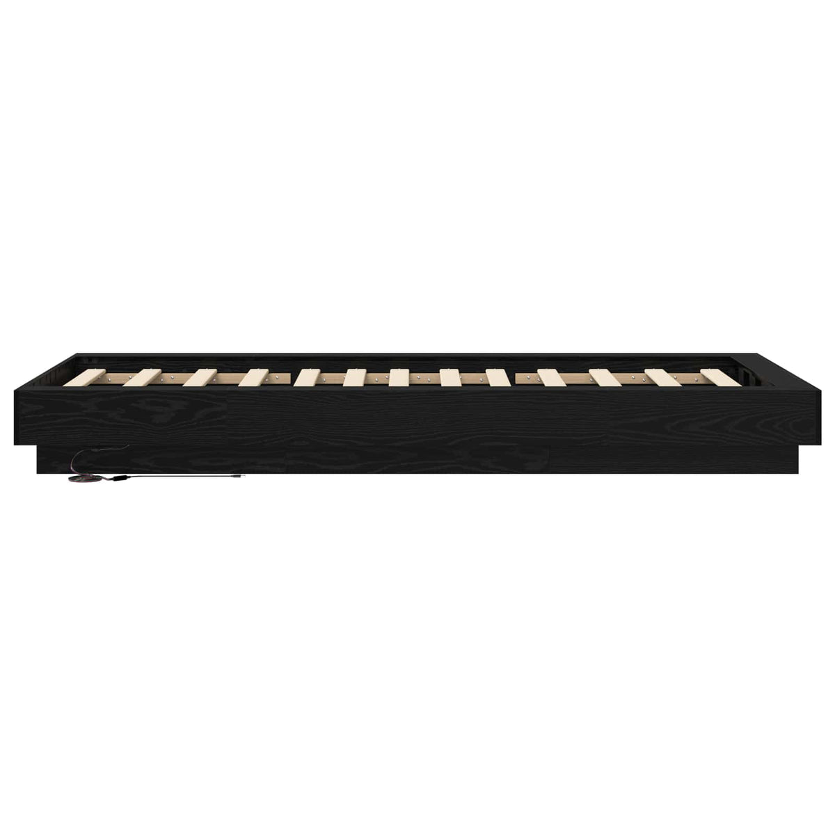 Krevetna konstrukcija s LED svjetlom Crni hrast 80 x 200 cm