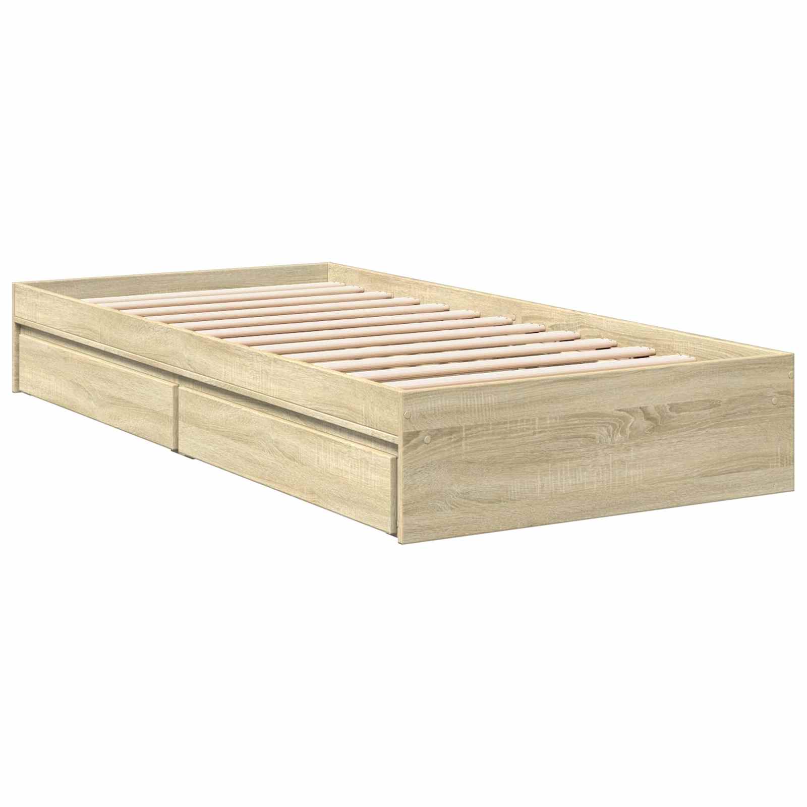 Okvir kreveta s pohranom s ladicama Hrast sonoma 80 x 200 cm