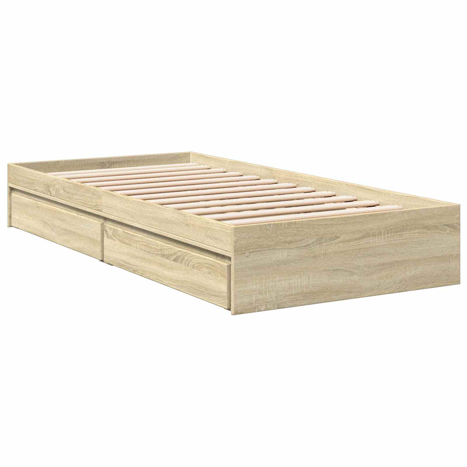 Okvir kreveta s pohranom s ladicama Hrast sonoma 80 x 200 cm