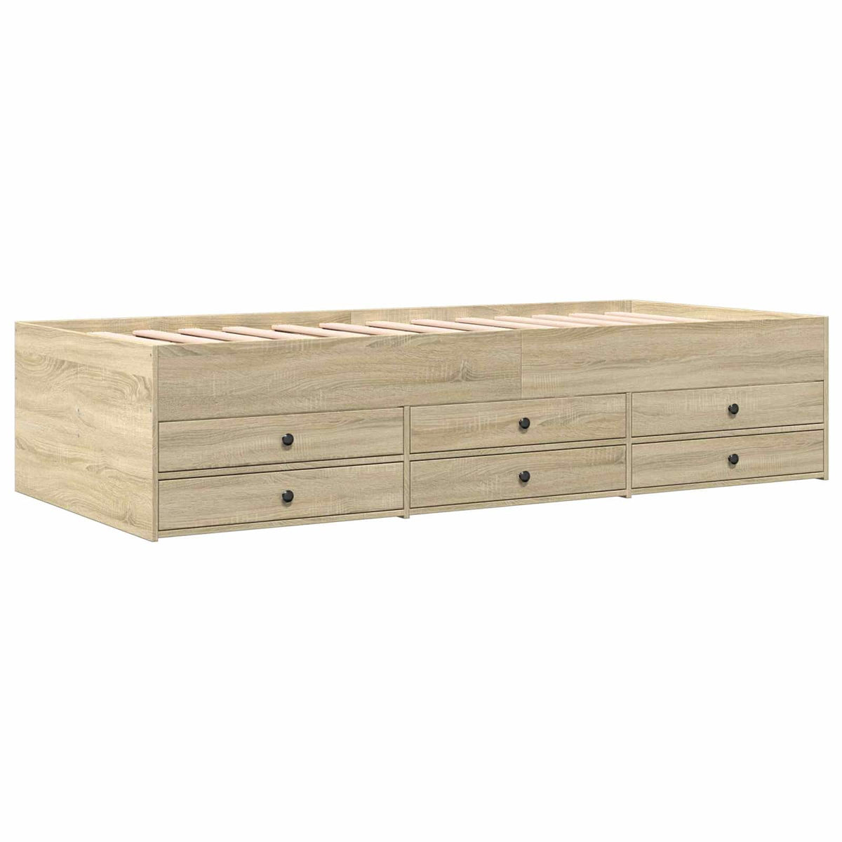 Okvir kreveta s pohranom s ladicama Hrast sonoma 80 x 200 cm