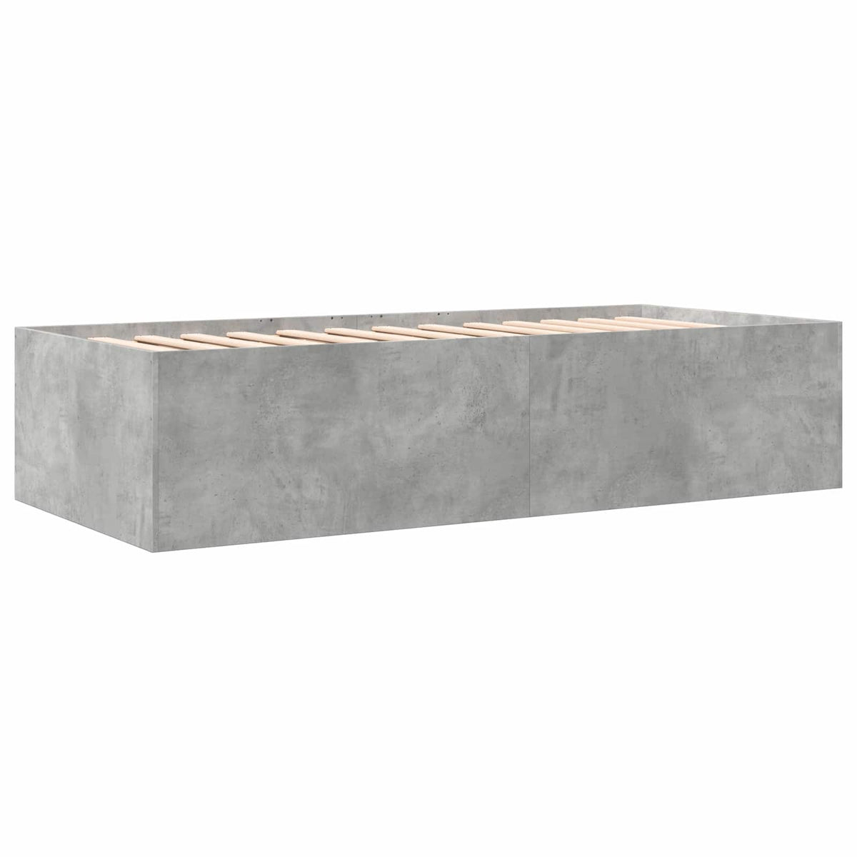Okvir kreveta s pohranom s ladicama Betonska siva 80 x 200 cm