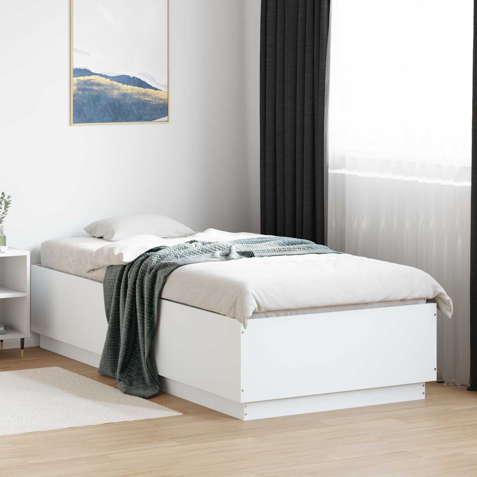 Krevetna konstrukcija Bijela 80 x 200 cm Konstruirano drvo