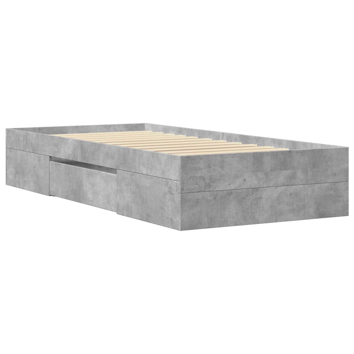 Okvir kreveta s pohranom s ladicama Betonska siva 80 x 200 cm
