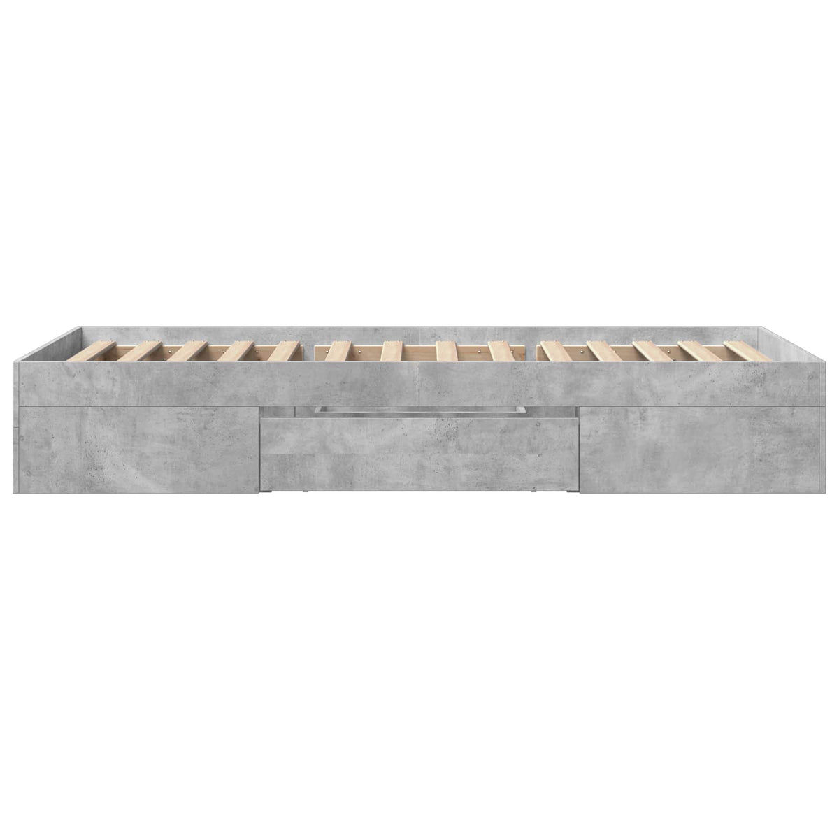 Okvir kreveta s pohranom s ladicama Betonska siva 80 x 200 cm