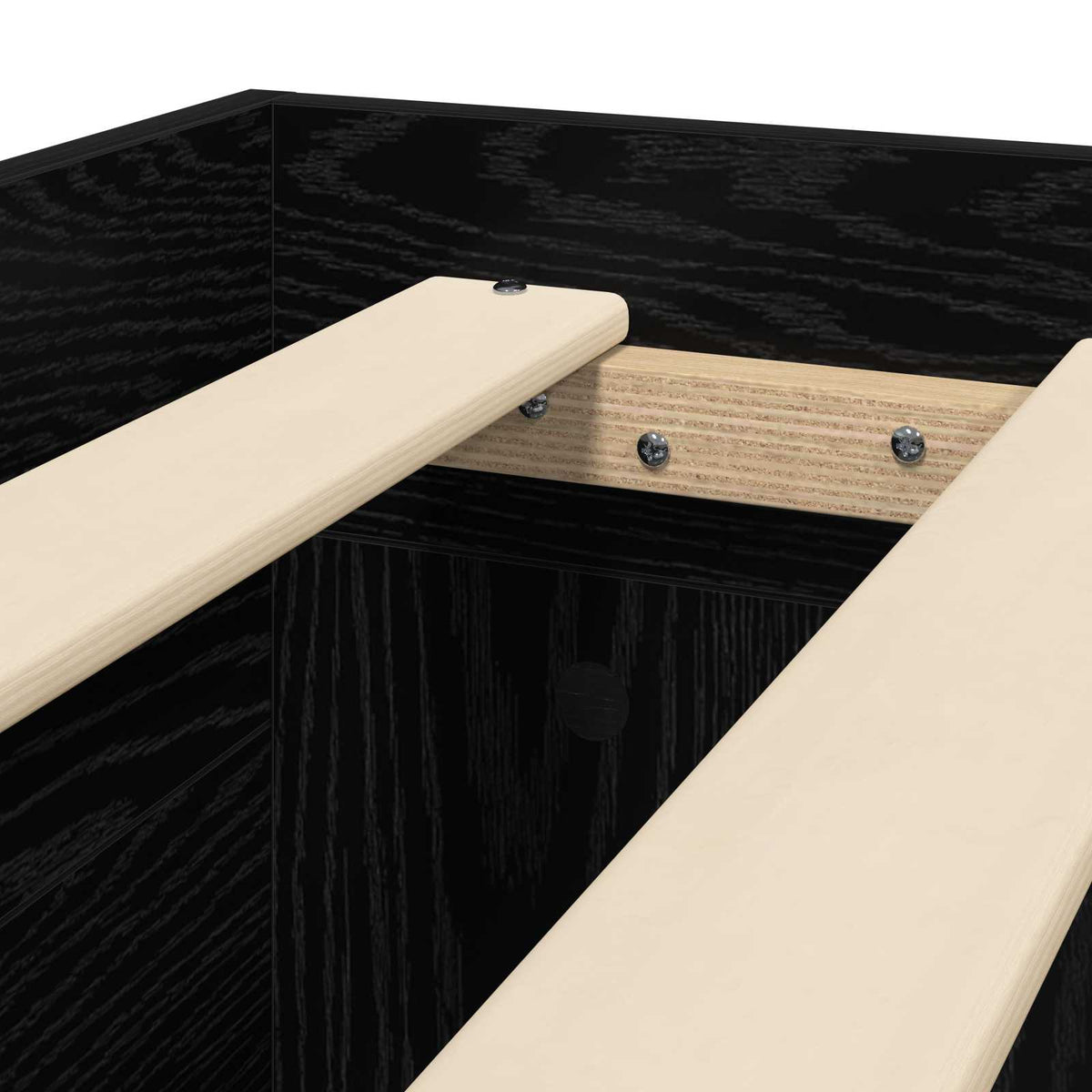 Okvir kreveta s pohranom s ladicama Crni hrast 80 x 200 cm