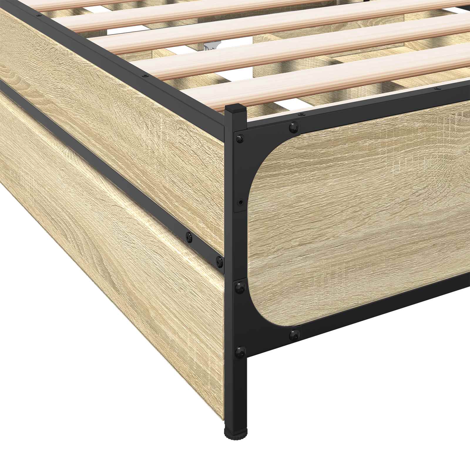 Okvir kreveta s uzglavljem s ladicama Hrast sonoma 80 x 200 cm