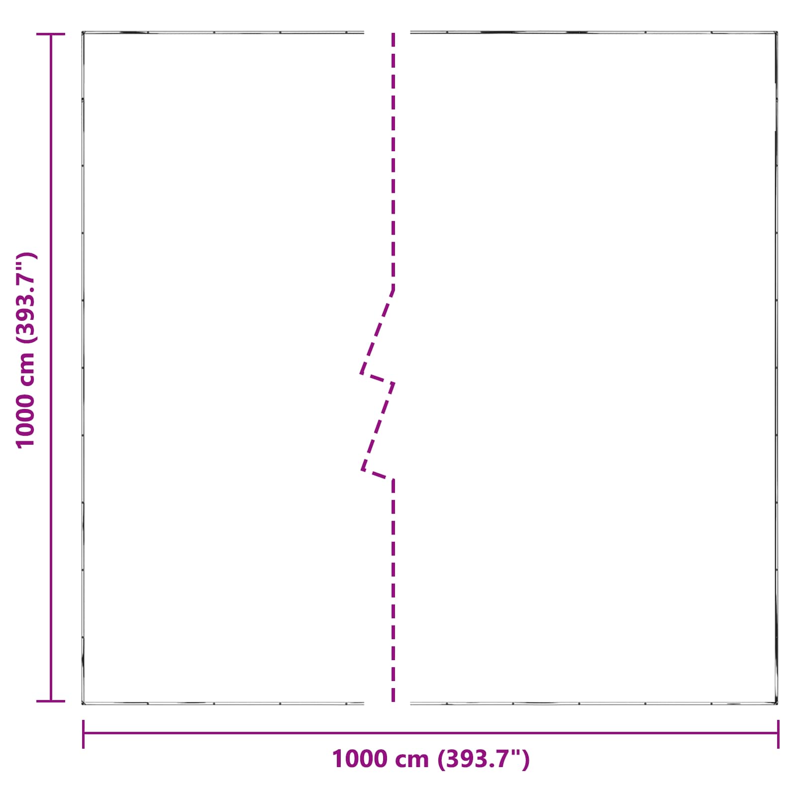 Cerada s rupama *Transparent*an 10 x 10 m Polietilen