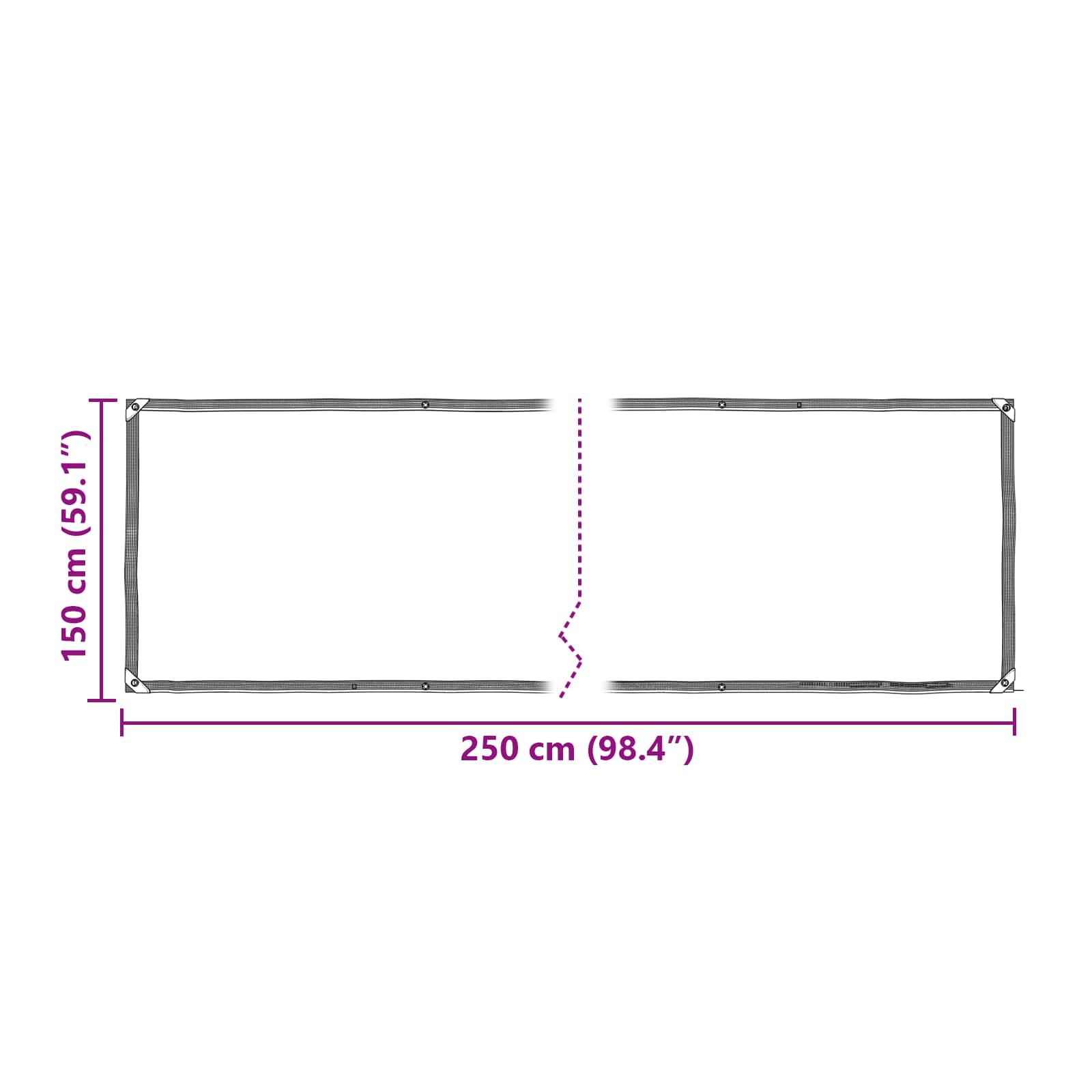Pokrov za biljke *Transparent*an 2,5 x 1,5 m PE