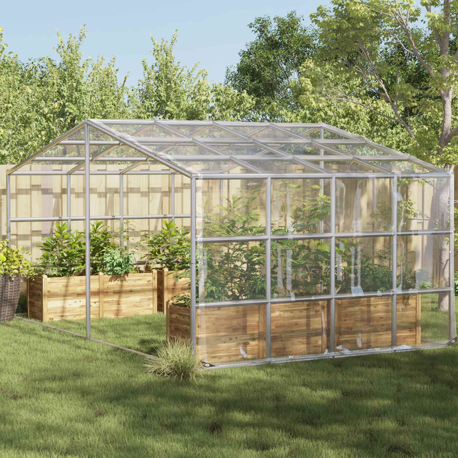 Pokrov za biljke *Transparent*an 4 x 6 m PVC