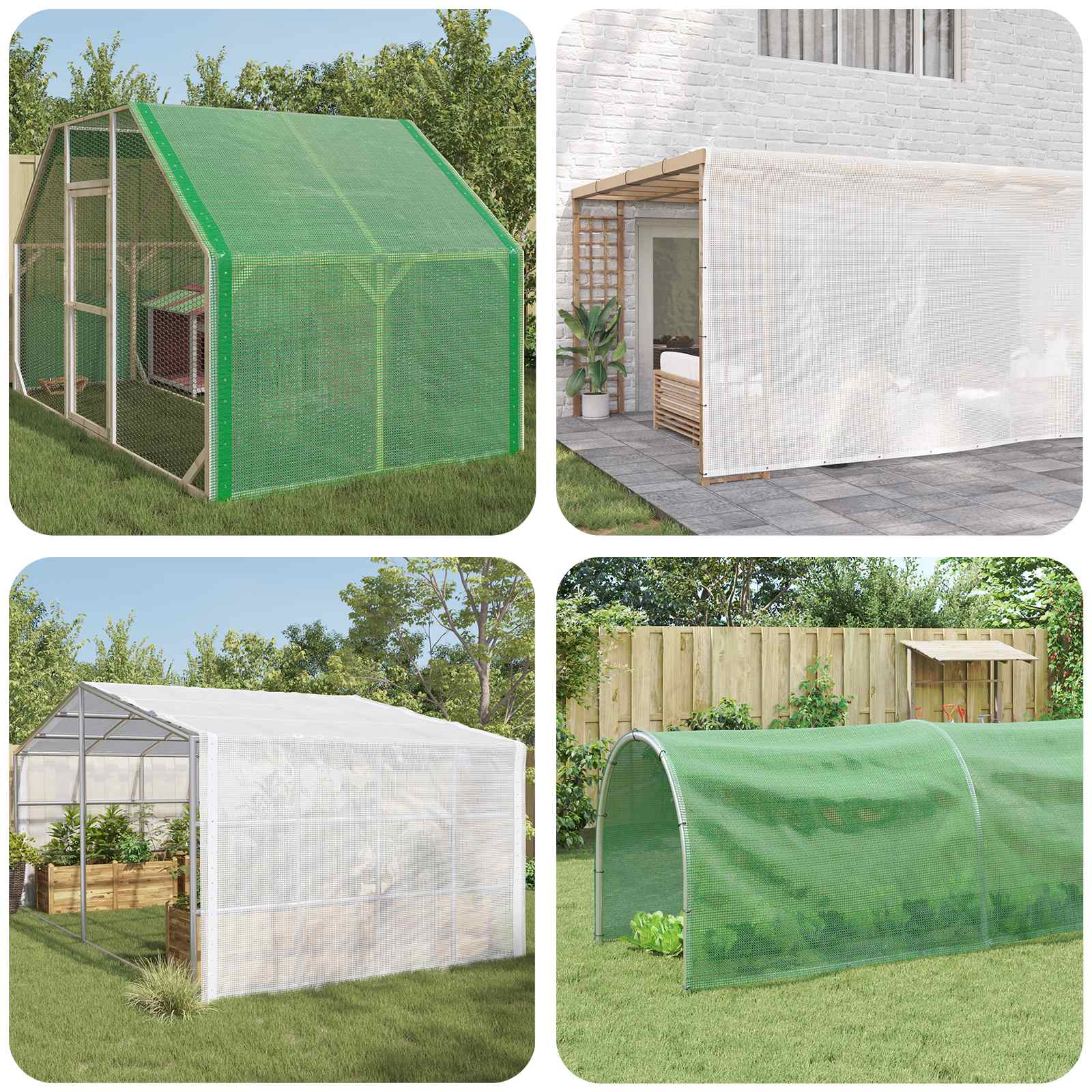 Cerada s rupama 2 kom. Zelena 1,5 x 20 m 260 gsm PE