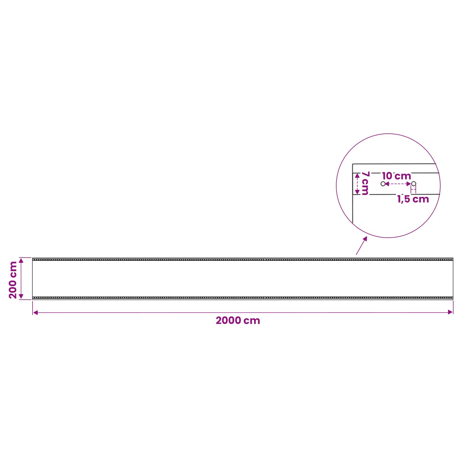 Cerada s rupama 2 kom. Zelena 2 x 20 m 260 gsm PE