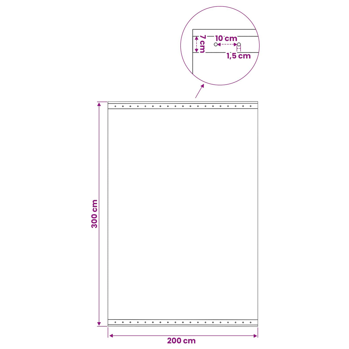 Cerada s rupama 2 kom. Zelena 3 x 2 m 260 gsm PE