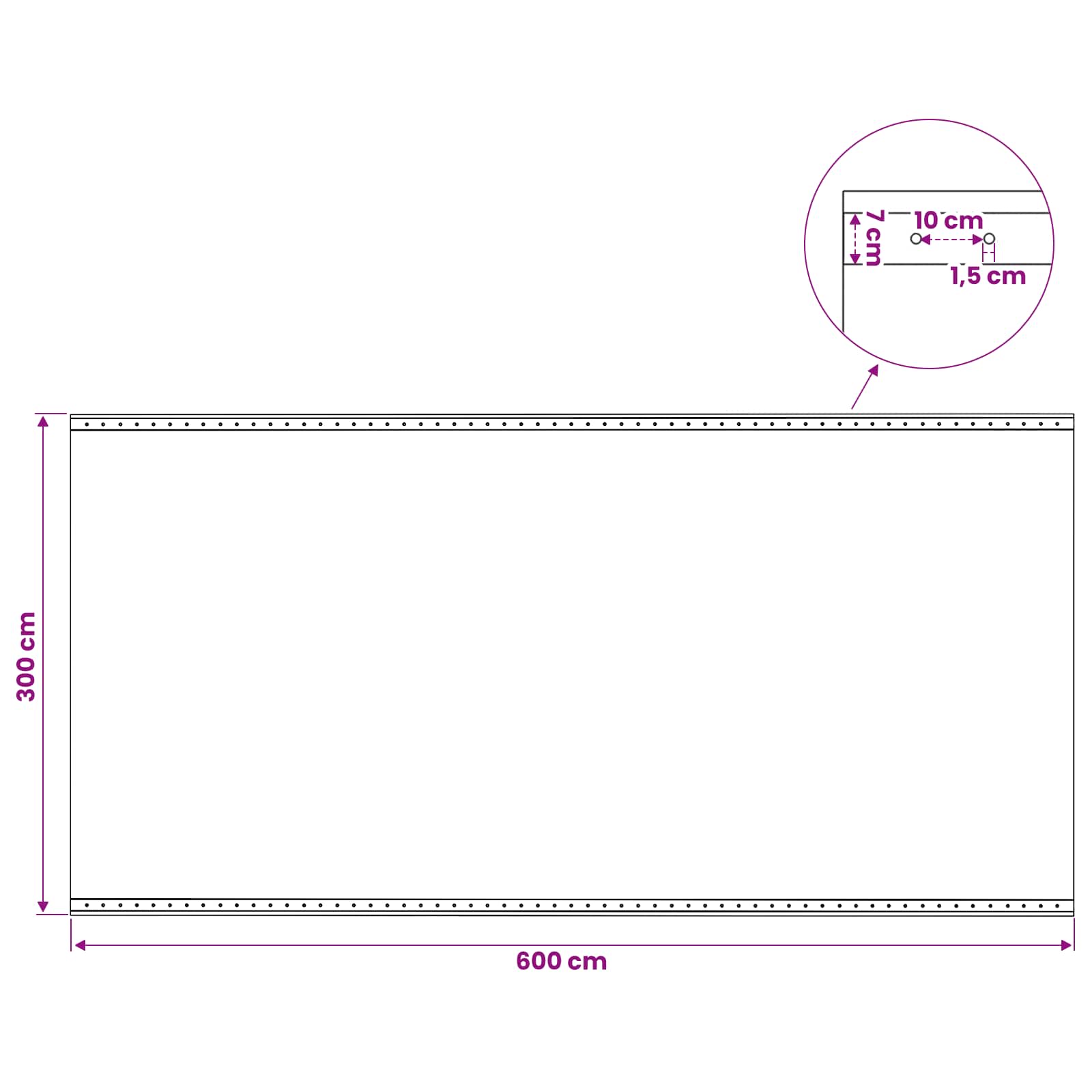 Cerada s rupama 2 kom. Zelena 3 x 6 m 260 gsm PE