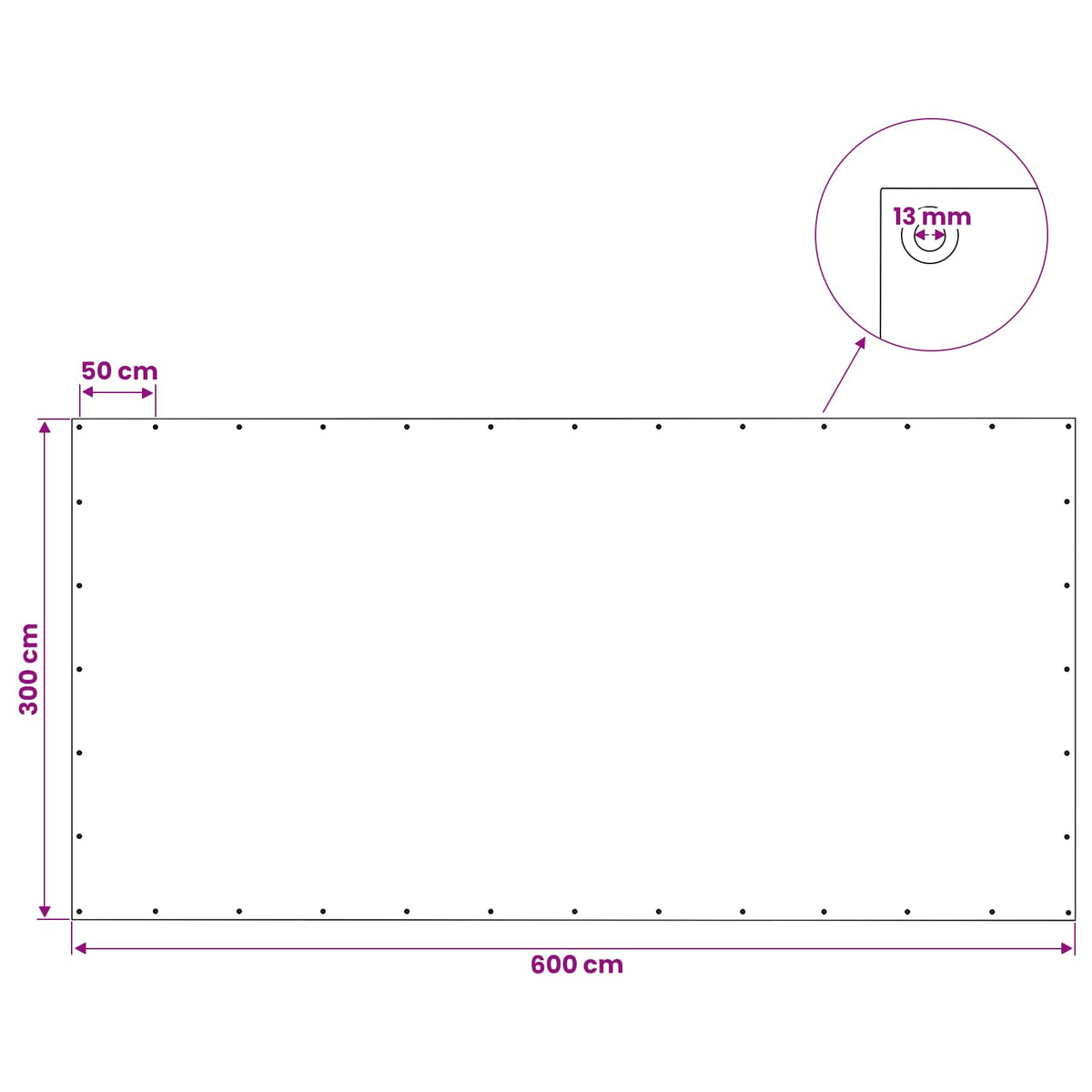 Cerada s rupama Zelena 3 x 6 m 140 gsm PE