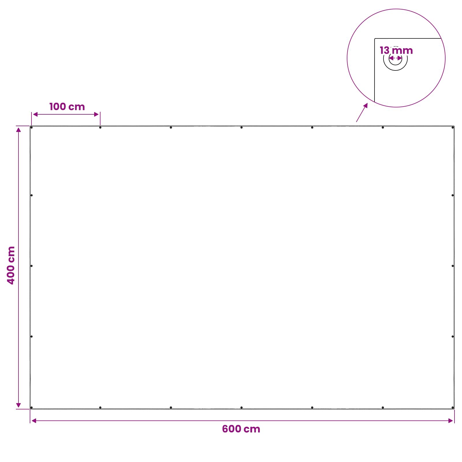 Cerada s rupama Svjetlosiva 4 x 6 m 90 gsm PE