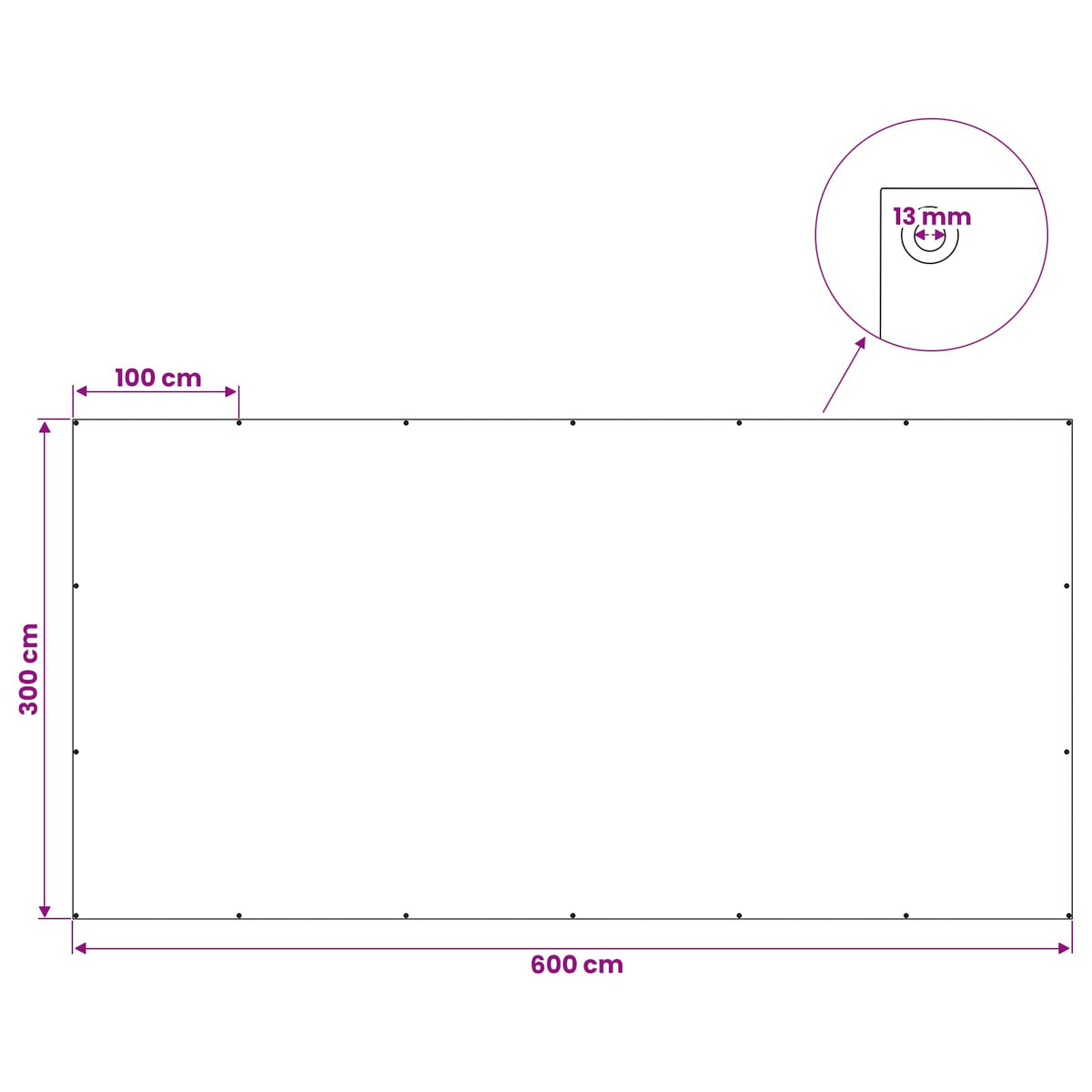 Cerada s rupama Svjetlosiva 3 x 6 m 180 gsm PE
