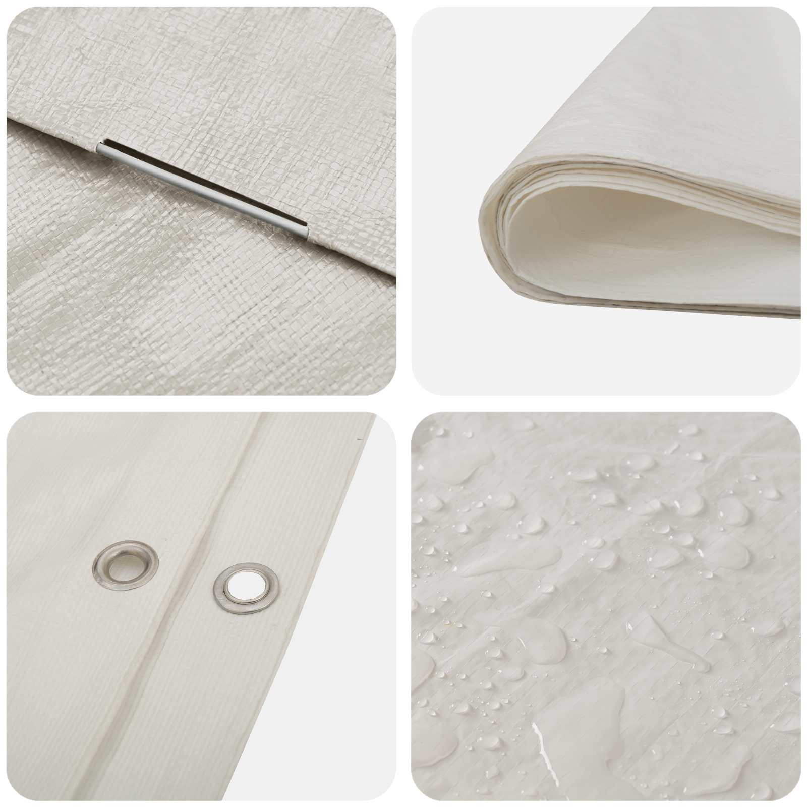 Cerada s rupama Bijela 8 x 12 m 90 gsm PE
