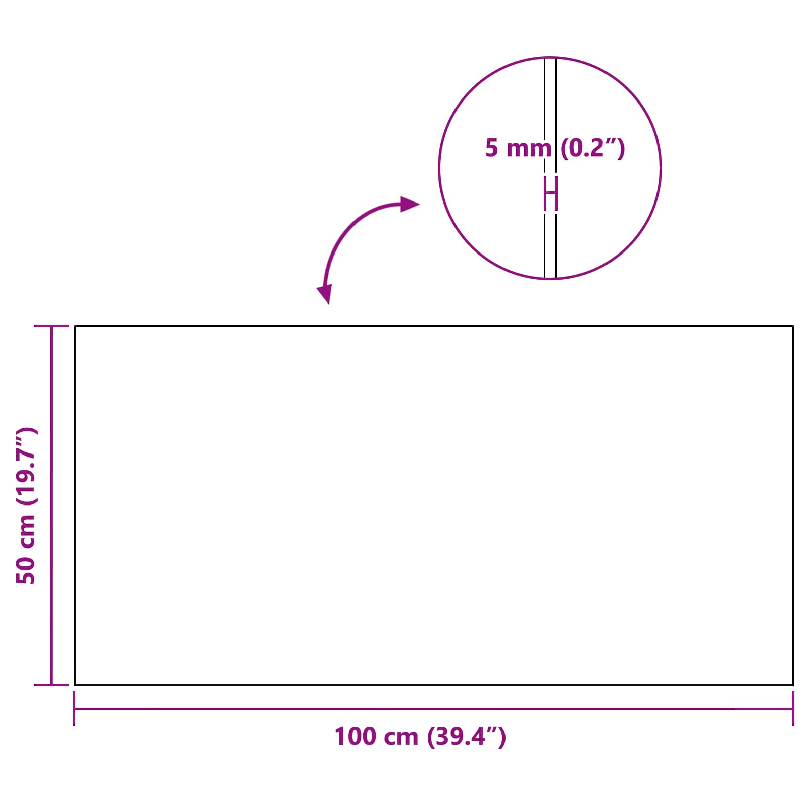 Plutena Ploča 6 pcs Smeđa 100 x 50 cm Pluta