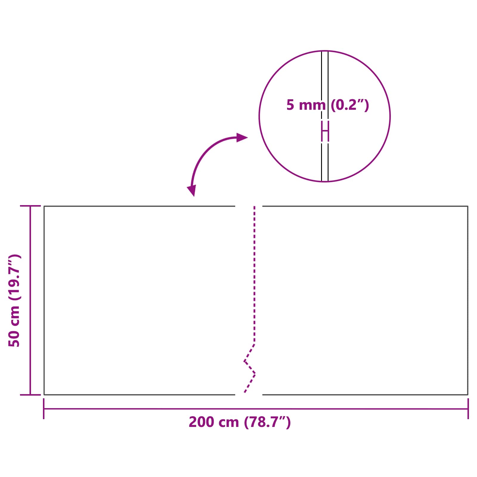 Role pluta Smeđa 200 x 50 x 0,5 cm Pluta