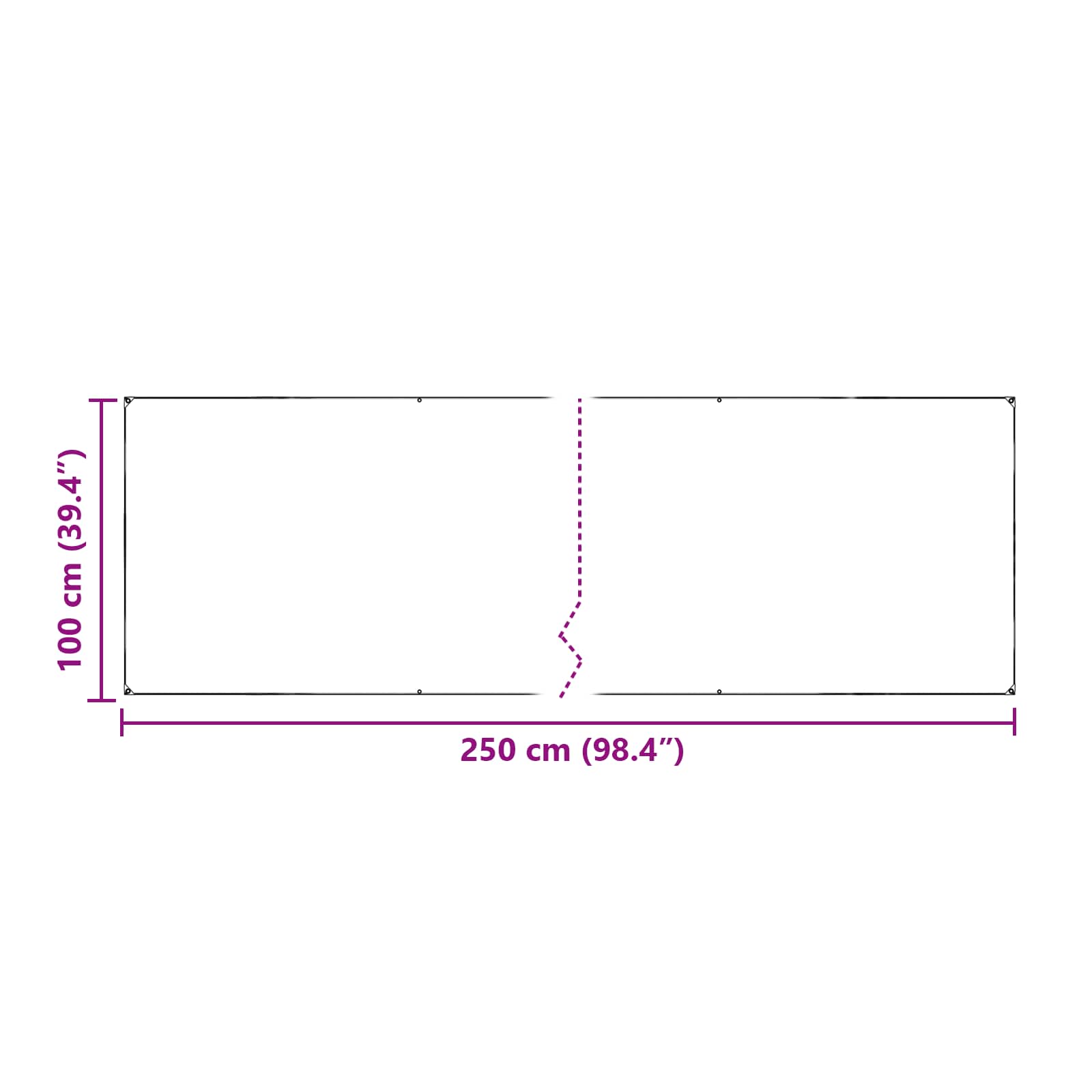 Tarpaulin *Transparent*an 2,5 x 1 m PE