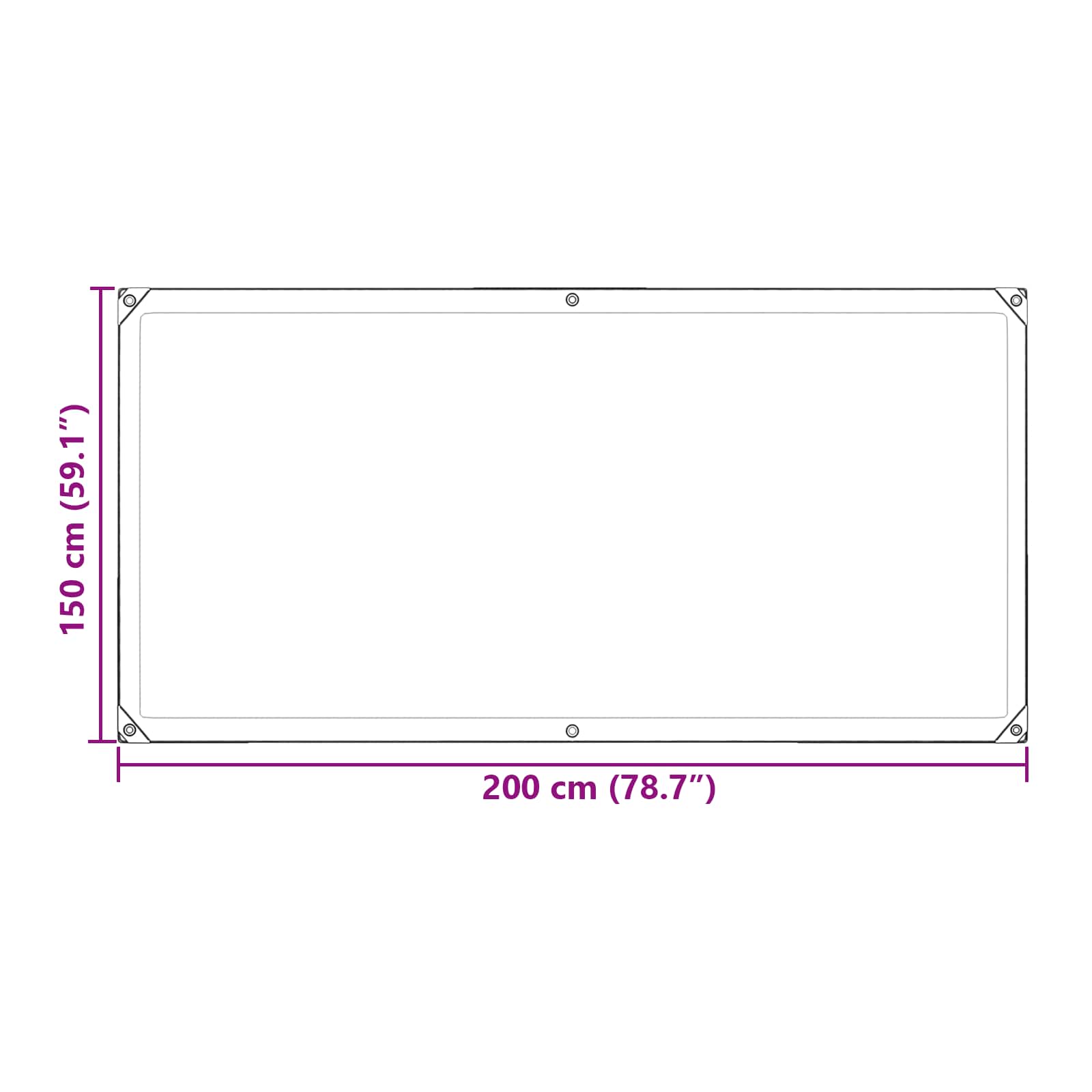 Tarpaulin *Transparent*an 2 x 1,5 m PE