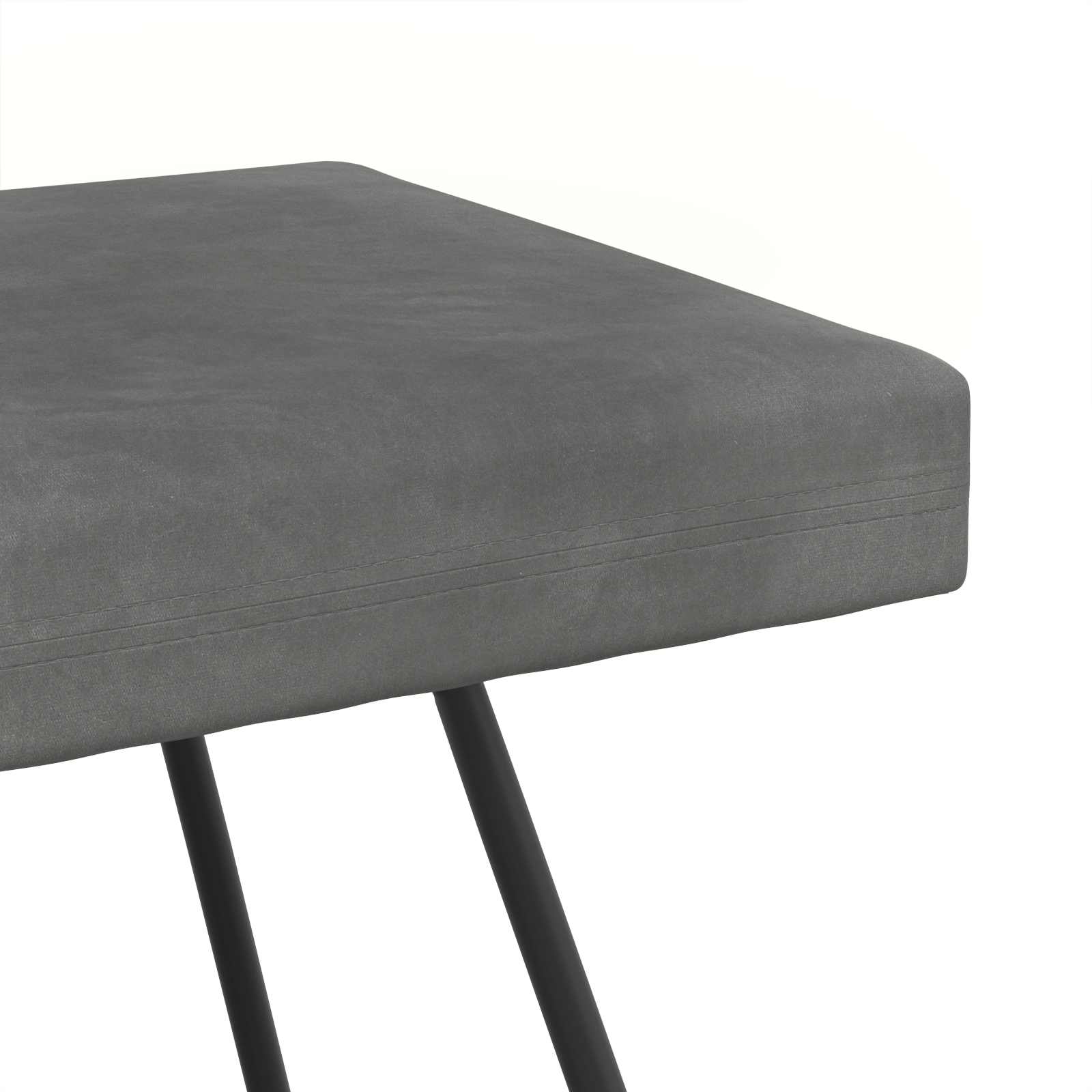 klupa Tamnosiva 80 x 40 x 45 cm Baršun